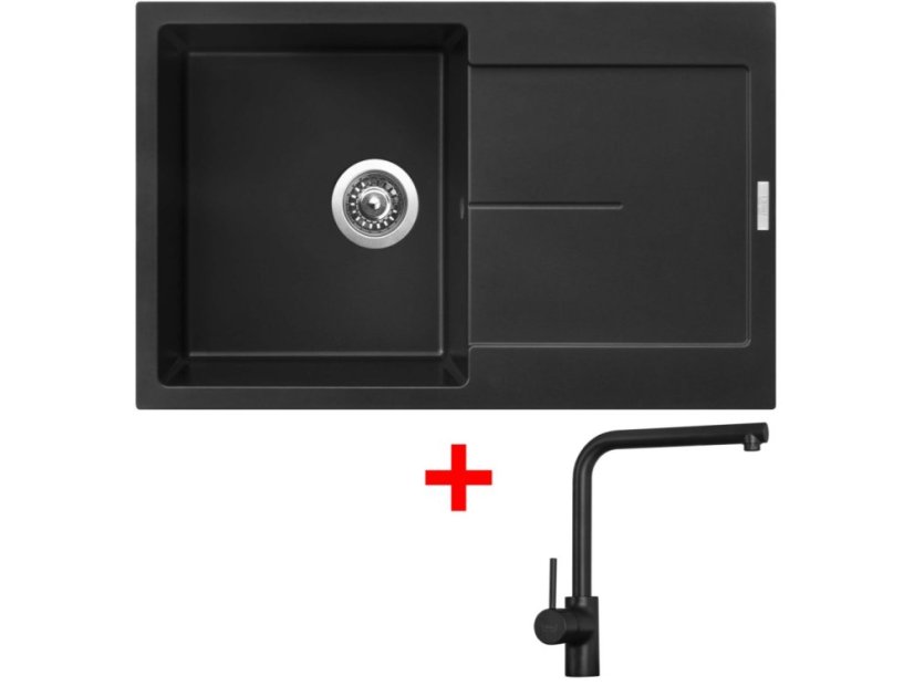 Sinks ULTIMA 790 Pureblack + Elka černá matná