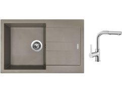 Set Sinks AMANDA 780 Truffle + batéria Sinks ENIGMA S chróm