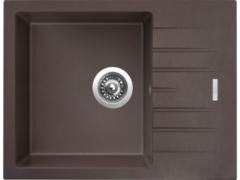 Sinks PERFECTO 650 Marone + ELASTA čierná matná