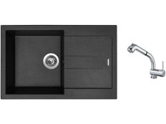 Set Sinks AMANDA 780 Granblack + baterie Sinks MIX 3 S Chrom Set Sinks AMANDA 780 Granblack + baterie Sinks MIX 3 S Chrom