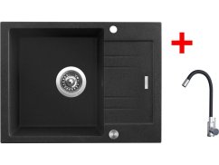 Sinks RAPID 580 XC Granblack + Elasta nerez/čierná