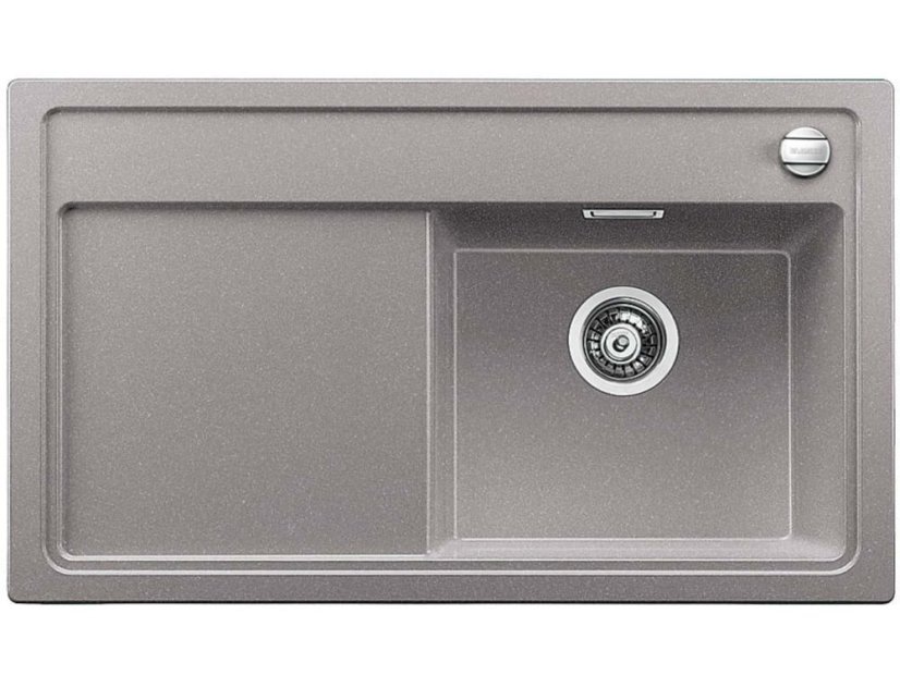 Granitový drez Blanco ZENAR 45 S-F aluminium drez vpravo s excentrom, prís. kráj