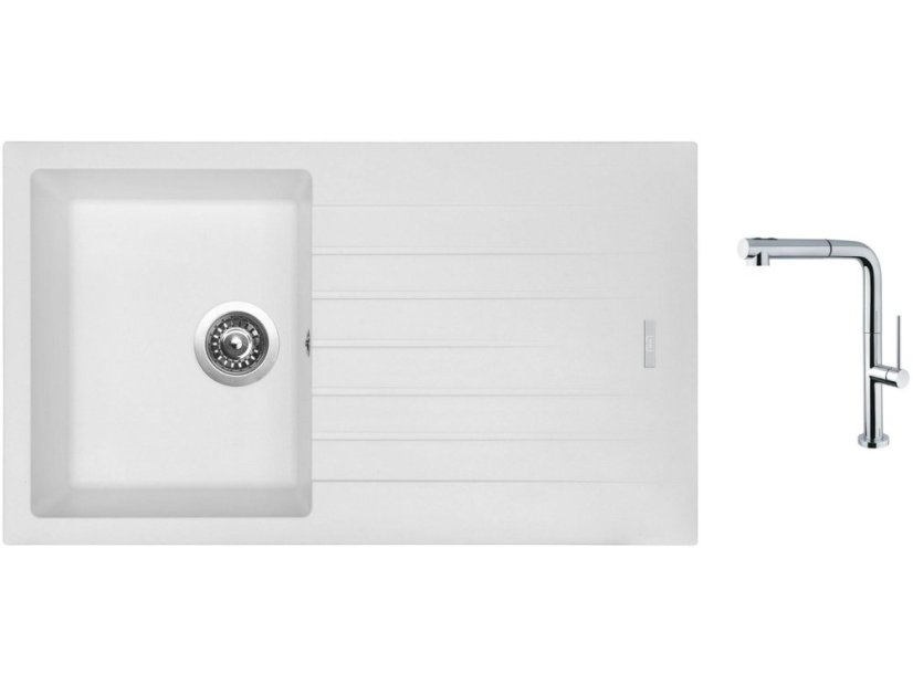 Set Sinks PERFECTO 860 Milk + batéria Sinks SLIM S2 kartáčovaná