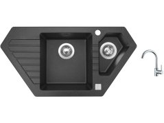 Set Sinks BRAVO 850.1 Granblack + batéria Sinks MIX 35 chróm Set Sinks BRAVO 850.1 Granblack + batéria Sinks MIX 35 chróm