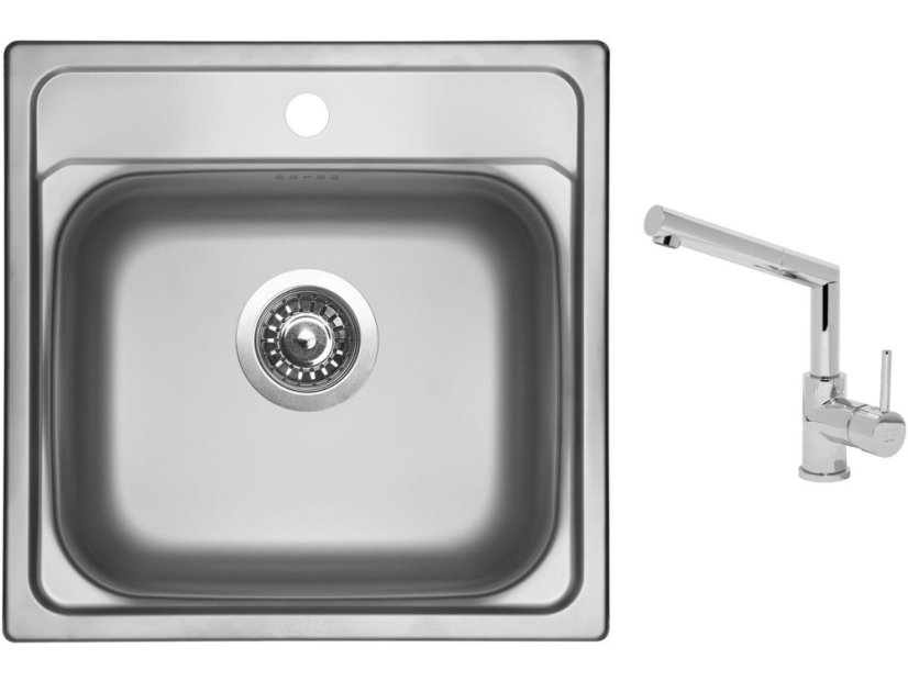 Set Sinks MANAUS 480 V matný + baterie Sinks MIX 350 P chrom