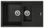 Set Sinks Amanda 780.1 Metalblack + Vitalia GR