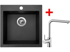 Set Sinks Viva 455 Metalblack + Elka Set Sinks Viva 455 Metalblack + Elka