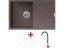 Sinks ULTIMA 790 Marone + Elasta nerez/černá