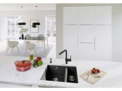 Granitový dřez Blanco Rotan 340/160 U černá, bez táhla, dřez vlevo