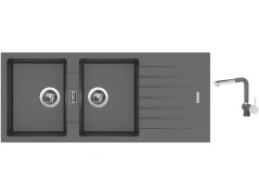 Set Sinks PERFECTO 1160 DUO Titanium + batéria Sinks MIX 3 P Titanium Set Sinks PERFECTO 1160 DUO Titanium + batéria Sinks MIX 3 P Titanium