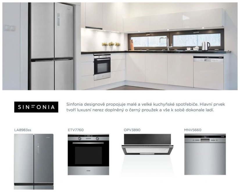 Conceptr OPV3890 Sinfonia výsuvná digestoř 90 cm