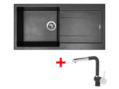Set Sinks Amanda 990 Metalblack + Mix 3 P GR Set Sinks Amanda 990 Metalblack + Mix 3 P GR