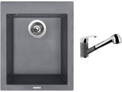 Set Sinks CUBE 410 Titanium + baterie Sinks LEGENDA S Titanium Set Sinks CUBE 410 Titanium + baterie Sinks LEGENDA S Titanium
