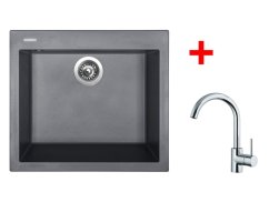 Set Sinks Cube 560 Nanogrey + Mix 35 Set Sinks Cube 560 Nanogrey + Mix 35