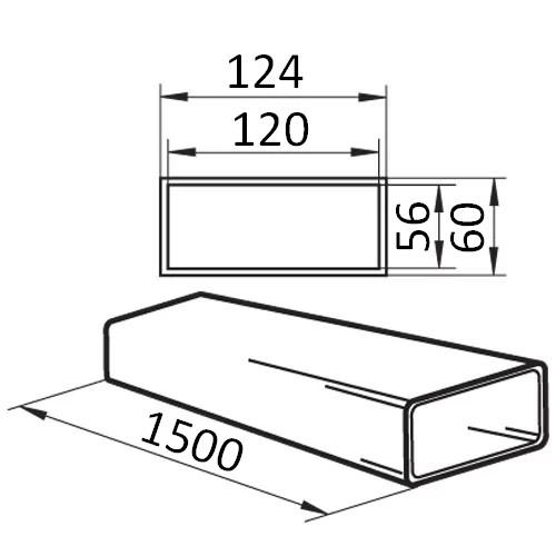 Potrubí obd. 120x60x1500