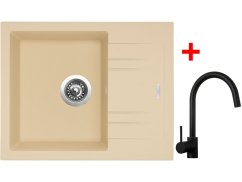 Sinks LINEA 600 Sahara + Vitalia čierná matná Sinks LINEA 600 Sahara + Vitalia čierná matná