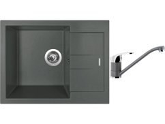 Set Sinks AMANDA 650 Titanium + baterie Sinks PRONTO Titanium Set Sinks AMANDA 650 Titanium + baterie Sinks PRONTO Titanium