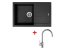 Set Sinks Amanda 780 Pureblack + Vitalia
