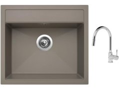 Set Sinks SOLO 560 Truffle + baterie Sinks MIX 35 P chrom Set Sinks SOLO 560 Truffle + baterie Sinks MIX 35 P chrom