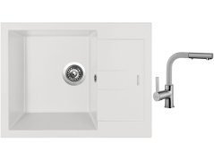 Set Sinks AMANDA 650 Milk + baterie Sinks ENIGMA S Milk Set Sinks AMANDA 650 Milk + baterie Sinks ENIGMA S Milk