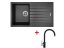 Set Sinks Perfecto 860 Metalblack + Vitalia GR