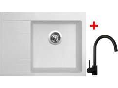 Set Sinks RIM 650 P Milk + Vitalia čierná matná Set Sinks RIM 650 P Milk + Vitalia čierná matná