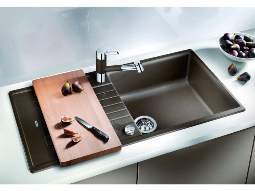 Granitový drez Blanco ZIA XL 6 S Compact čierna s excentrom