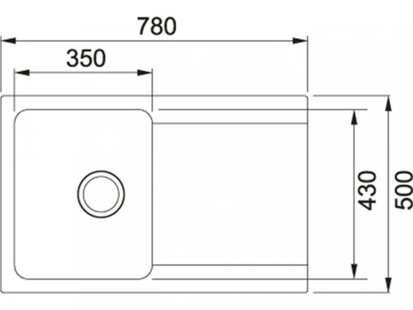 Tectonitový dřez Franke OID 611-78 Bílá