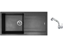 Set Sinks AMANDA 990 Metalblack + baterie Sinks MIX 3 S Chrom Set Sinks AMANDA 990 Metalblack + baterie Sinks MIX 3 S Chrom