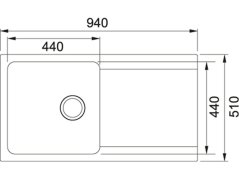 Tectonitový drez Franke OID 611 Biela