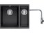 Set Franke SID 160/2 Tectonite Čierna + batéria Franke FN 0143 Chróm