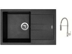 Set Sinks AMANDA 780 Metalblack + baterie Sinks MIX 35 PROF S chrom Set Sinks AMANDA 780 Metalblack + baterie Sinks MIX 35 PROF S chrom