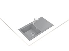 Granitový dřez Teka STONE 50 B-TG 1B 1D Hliníkově šedá