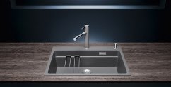 Granitový dřez Blanco ETAGON 8 Černá, s excentrem Granitový dřez Blanco ETAGON 8 Černá, s excentrem