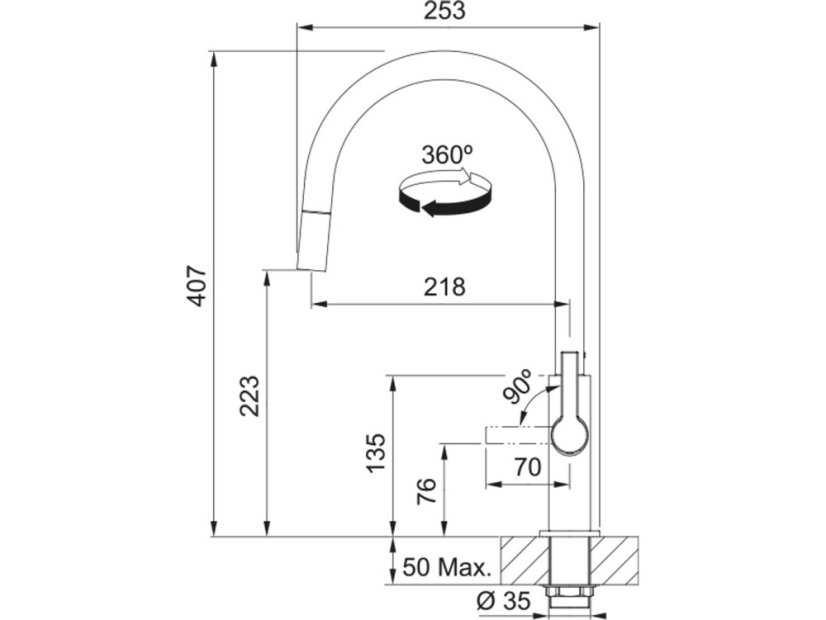 Dřezová baterie Franke FS 2839.031 MARIS SLIM Chrom - 5