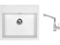 Set Sinks SOLO 560 Milk + baterie Sinks MIX 350 P chrom Set Sinks SOLO 560 Milk + baterie Sinks MIX 350 P chrom