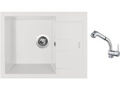 Set Sinks AMANDA 650 Milk + baterie Sinks MIX 3 S Chrom Set Sinks AMANDA 650 Milk + baterie Sinks MIX 3 S Chrom