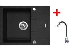 Sinks LINEA 600 XC Granblack + Elasta nerez/černá Sinks LINEA 600 XC Granblack + Elasta nerez/černá