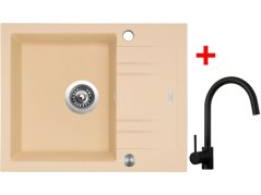 Sinks LINEA 600 XC Sahara + Vitalia čierná matná Sinks LINEA 600 XC Sahara + Vitalia čierná matná