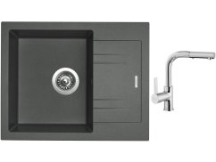 Set Sinks LINEA 600 N Titanium + baterie Sinks ENIGMA S chrom Set Sinks LINEA 600 N Titanium + baterie Sinks ENIGMA S chrom