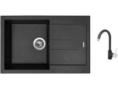 Set Sinks AMANDA 780 Granblack + baterie Sinks MIX 35 Granblack Set Sinks AMANDA 780 Granblack + baterie Sinks MIX 35 Granblack