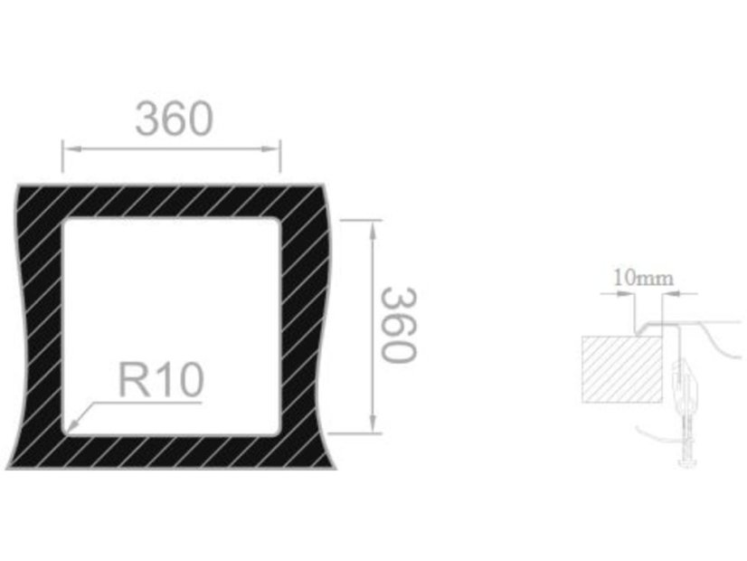 Nerezový drez Sinks Bar 380 V matný