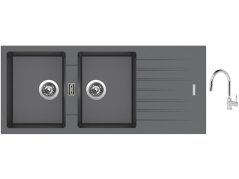 Set Sinks PERFECTO 1160 DUO Titanium + batéria Sinks MIX 35 P chróm Set Sinks PERFECTO 1160 DUO Titanium + batéria Sinks MIX 35 P chróm