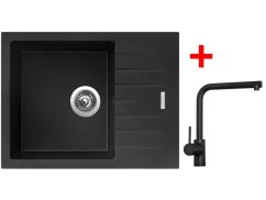 Sinks PERFECTO 650 Metalblack + Elka černá matná Sinks PERFECTO 650 Metalblack + Elka černá matná