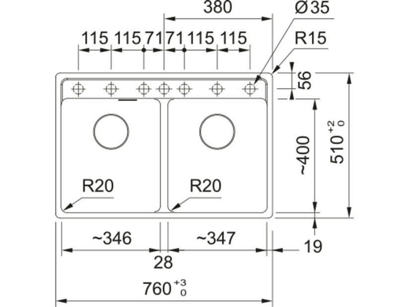 Granitový dřez Franke MRG 620-35-35 Šedý kámen - 4