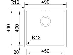 Nerezový drez Sinks BOX 490 RO 1,0mm Nerezový drez Sinks BOX 490 RO 1,0mm