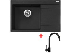 Set Sinks RIM 780 L Granblack + Vitalia černá matná Set Sinks RIM 780 L Granblack + Vitalia černá matná