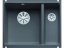 Blanco SUBLINE 350/150 U InFino Keramika basalt drez vľavo bez excentru