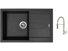 Set Sinks AMANDA 780 Granblack + baterie Sinks MIX 35 PROF S chrom Set Sinks AMANDA 780 Granblack + baterie Sinks MIX 35 PROF S chrom