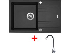 Sinks LINEA 780 XC Metalblack + Elasta nerez/černá Sinks LINEA 780 XC Metalblack + Elasta nerez/černá